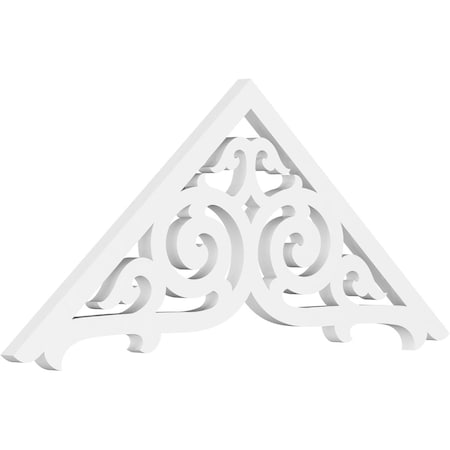 Ekena Millwork Pitch Athens Architectural Grade PVC Gable Pediment, 36"W x 15"H x 1"P (10/12) GPP036X015X100ATH